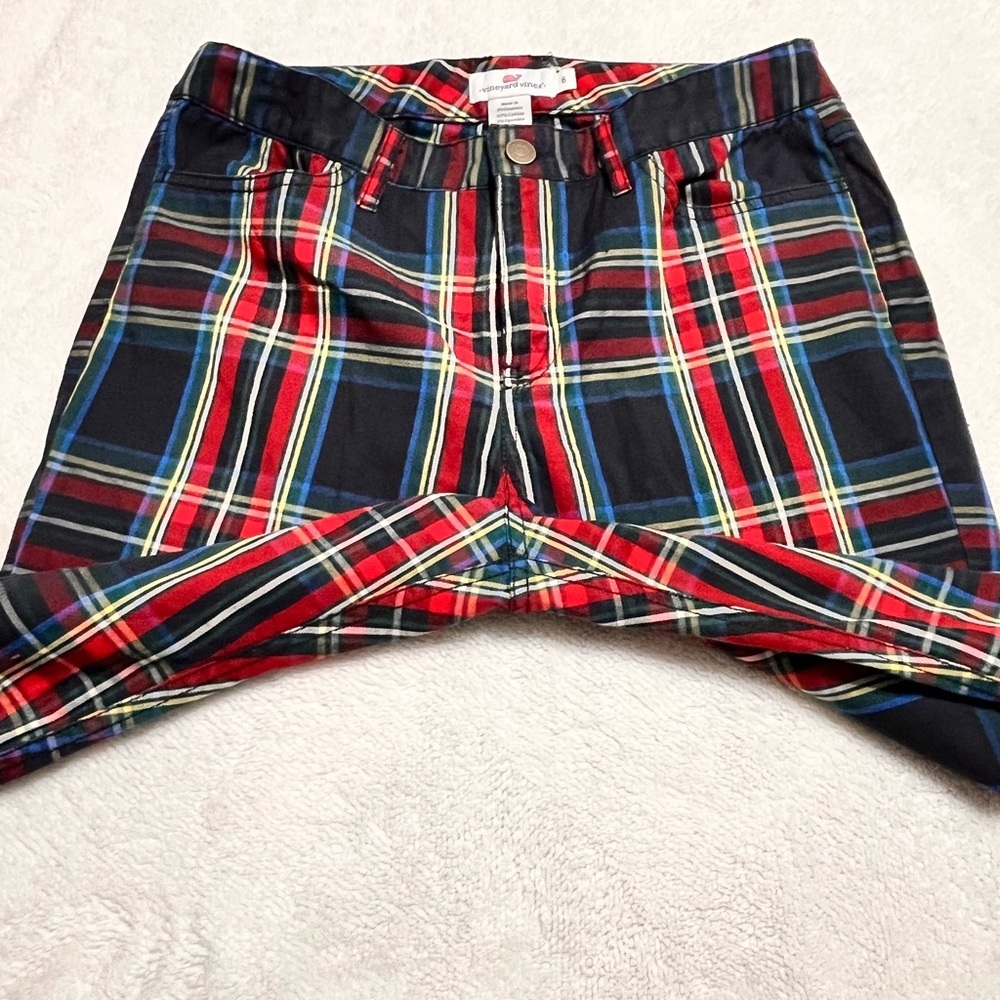 Vinyard Vines Women’s Jamie High Rise Jolly Plaid Pants - Picture 8 of 10